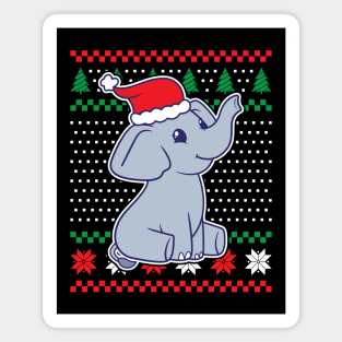 Ugly Christmas Sweaters Baby Elephant Magnet